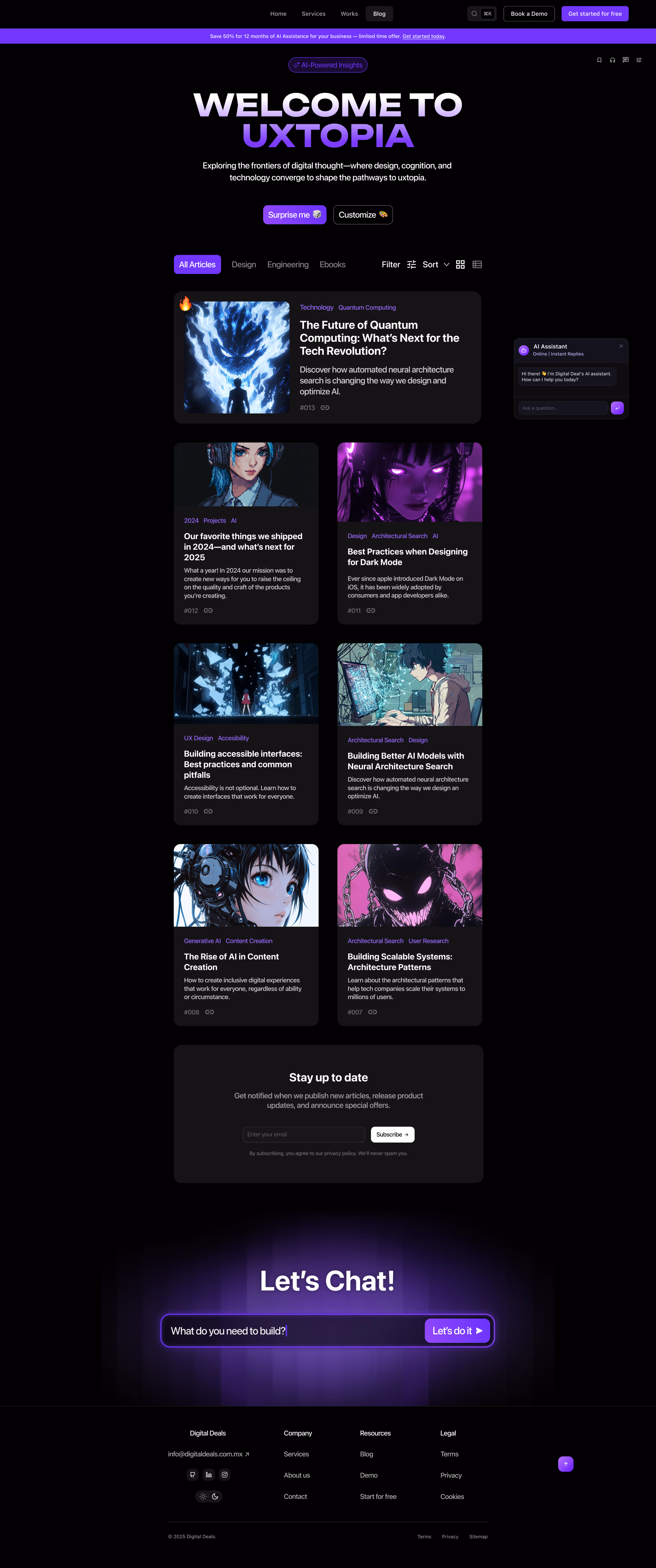 Digital Deals Blog Platform